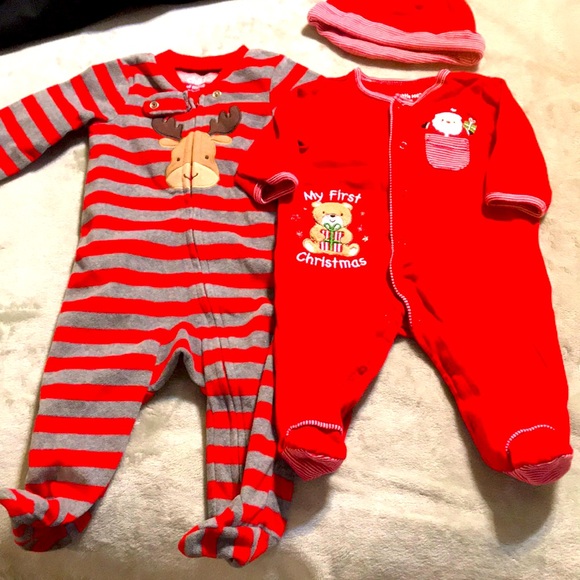 Carter's Other - Christmas Rompers 3 to 6 mo. Long sleeve & Footed